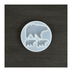 Szilikon öntőforma,  medve, kicsi