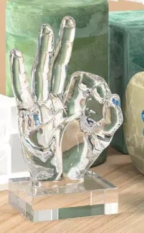 Szilikon öntőforma, béke kéz jel