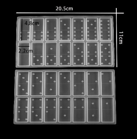 Szilikon öntőforma, dominó készlet