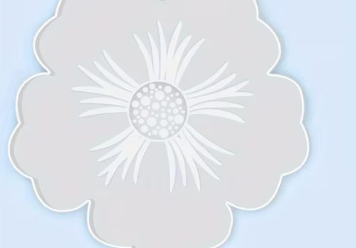 Szilikon öntőforma, virág alátét