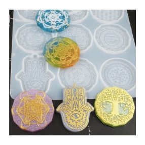 Szilikon öntőforma, hindu szimbólumok